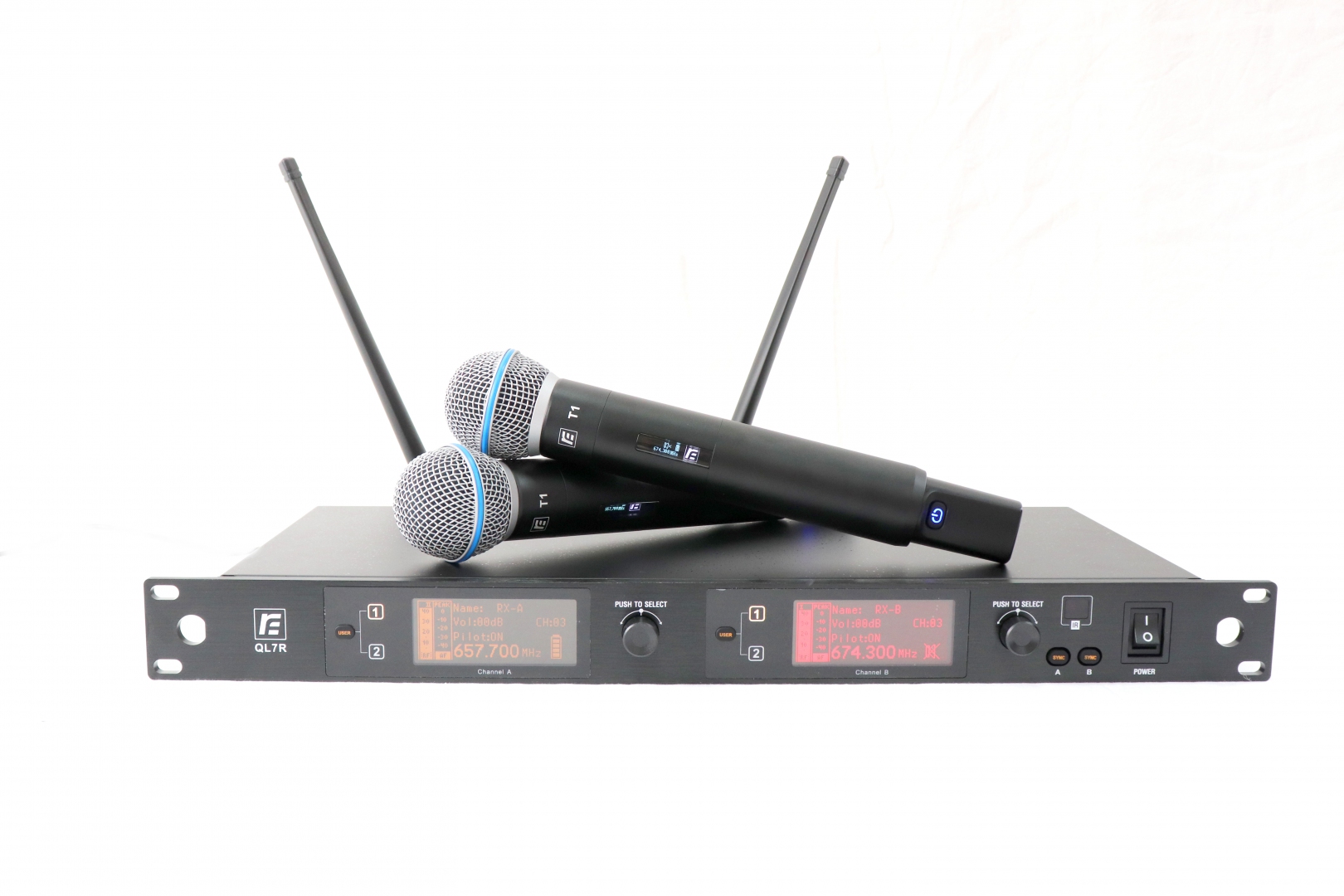 RFIntell QL7R/T1-B 720,500-754,000 МГц 2-канальная радиосистема с 2-мя ручными микрофонами в Верхней Пышме
