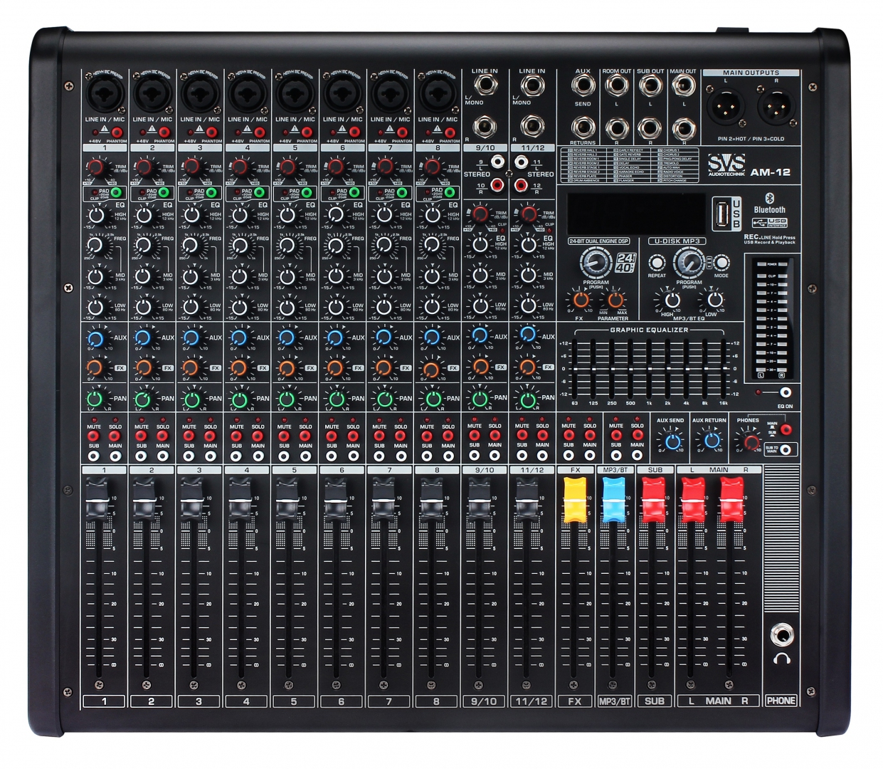 SVS Audiotechnik mixers AM-12 Микшерный пульт аналоговый, 12-канальный в Верхней Пышме