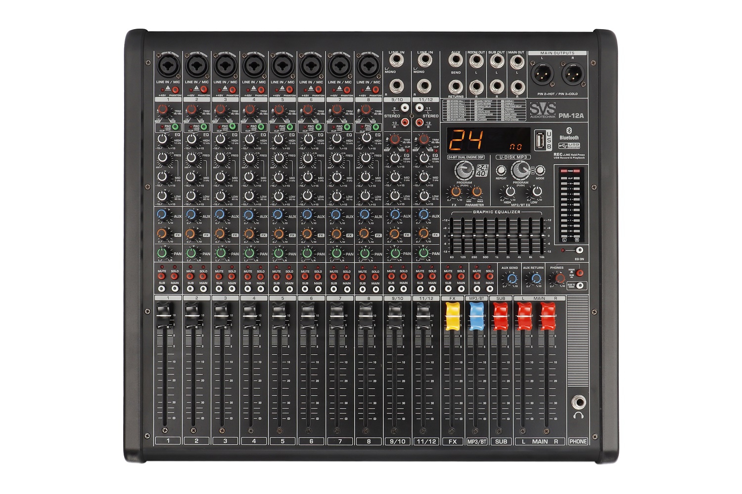 SVS Audiotechnik mixers PM-12A Активный аналоговый микшерный пульт, 12-канальный в Верхней Пышме